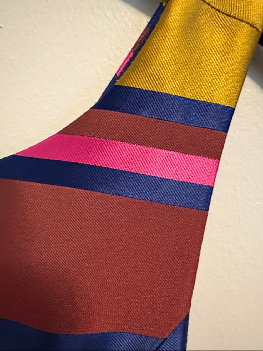 Trina Turk Navy, Mustard & Rust Striped Midi Dress - Picture 5 of 9